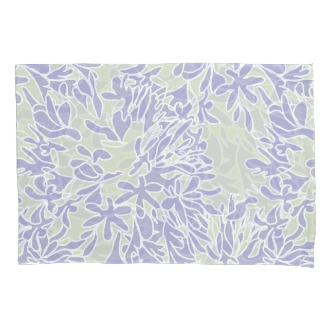 Housse D'oreillers Lavender Agapanthus Flower Sage Green (devant-gauche)