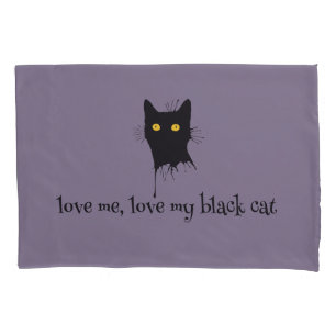 Housse D'oreillers Le Chaton Noir Aimez-Moi Aimer Mon Amoureux des ch