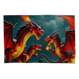 Housse D'oreillers Le feu du dragon