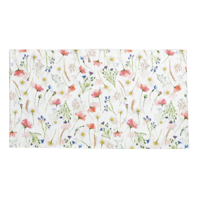 Housse D'oreillers Le Meadow Fleur sauvage scandinave (Dos)