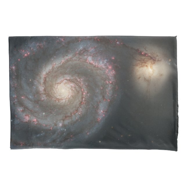 Housse D'oreillers Le Whirlpool Galaxy M51 & Companion dans l'espace (devant-gauche)