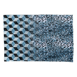 Housse D'oreillers Léopard Géométrique, Design de peau animale.