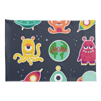 Housse D'oreillers Les aliens d'amusement ont personnalisé le coussin