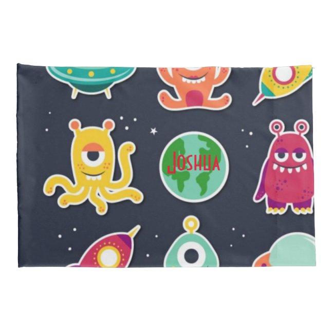 Housse D'oreillers Les aliens d'amusement ont personnalisé le coussin (Dos-Droit)