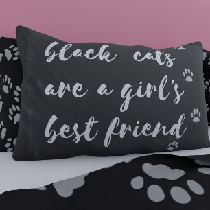 Housse D'oreillers Les chats noirs sont une citation du meilleur ami 
