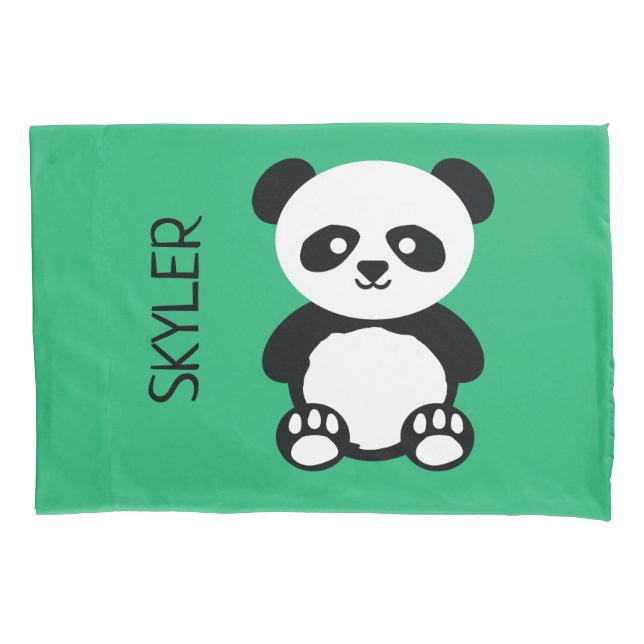 Housse D'oreillers Les enfants animaux de Kawaii d'ours panda ont (devant)
