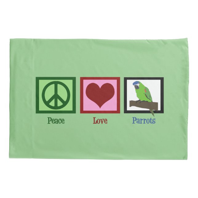 Housse D'oreillers Les perroquets Peace Love (Dos)