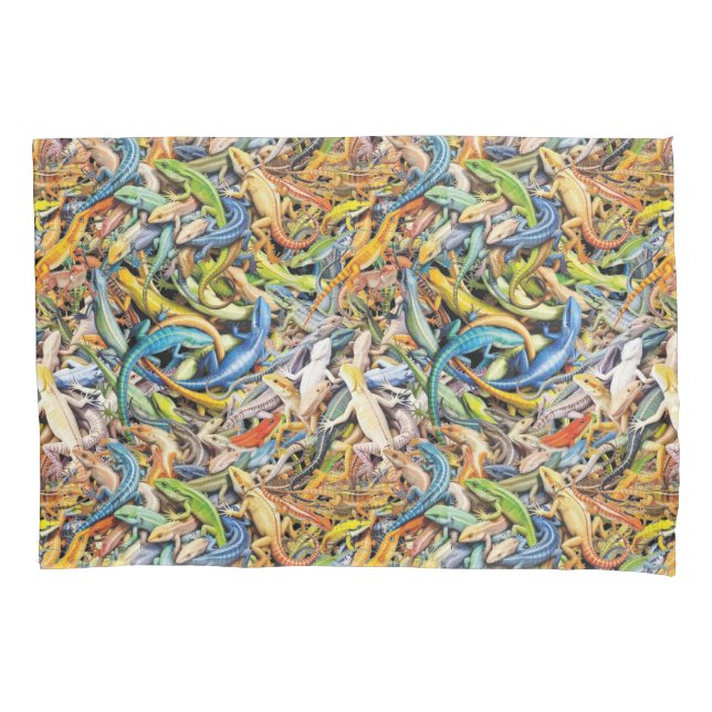 Housse D'oreillers lézard forestier (devant)