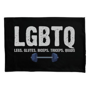 Housse D'oreillers LGBTQ Legs Glutes Biceps Triceps Quads Gym Lover