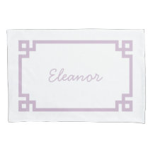 Lilac Purple Grec Clé Monogramme Standard