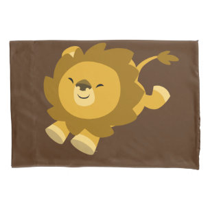 Housse D'oreillers Lion caricaturale extatique