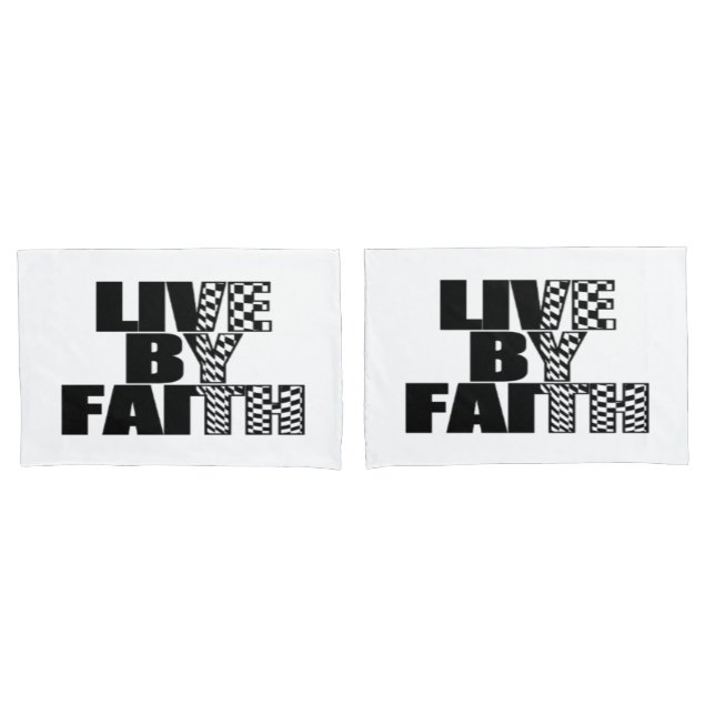 Housse D'oreillers Live By Faith Pillowcases (devant-Set)