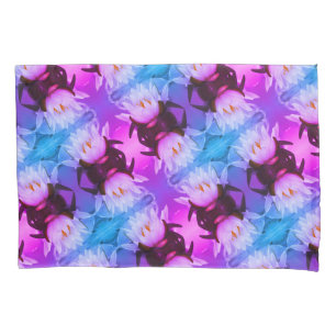 Housse D'oreillers Lotus Water Lily Flower Abstrait Art Motif