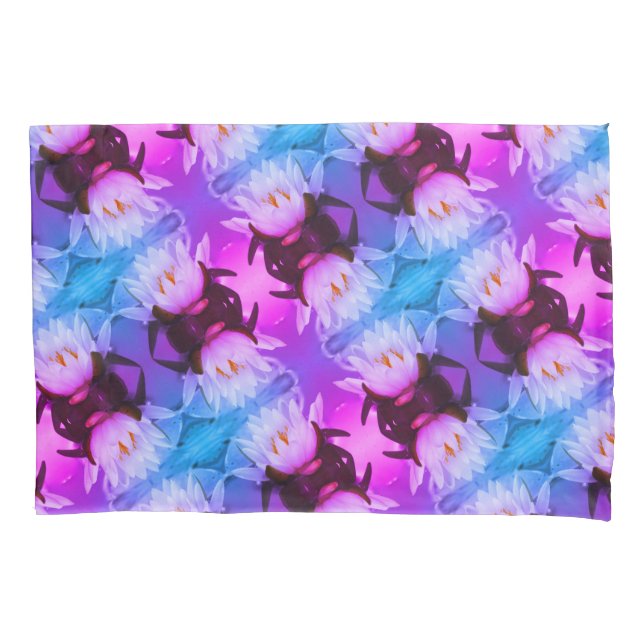 Housse D'oreillers Lotus Water Lily Flower Abstrait Art Motif (devant)