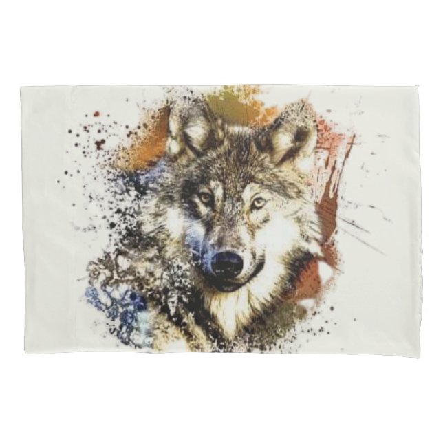 Housse D'oreillers Loup   (devant)