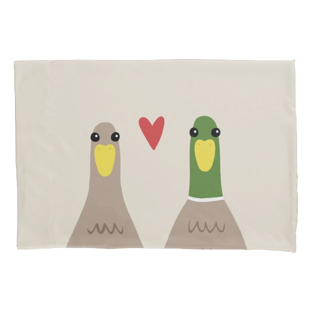 Housse D'oreillers Love Ducks (devant)