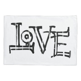Housse D'oreillers Love word typography
