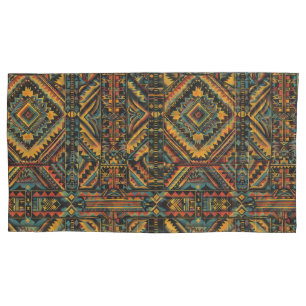 Housse D'oreillers Luxueux Turquoise "Centuries-Old Geometry Elegance