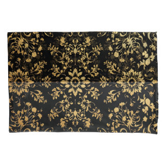 Housse D'oreillers Luxurious style Pillow case black yellow pattern