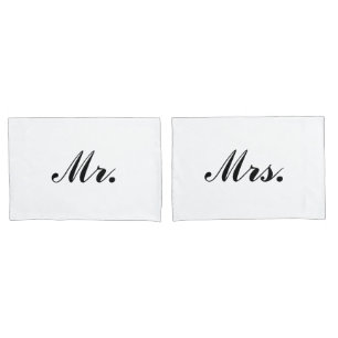 Housse D'oreillers "M. et Mme "taies d'oreiller