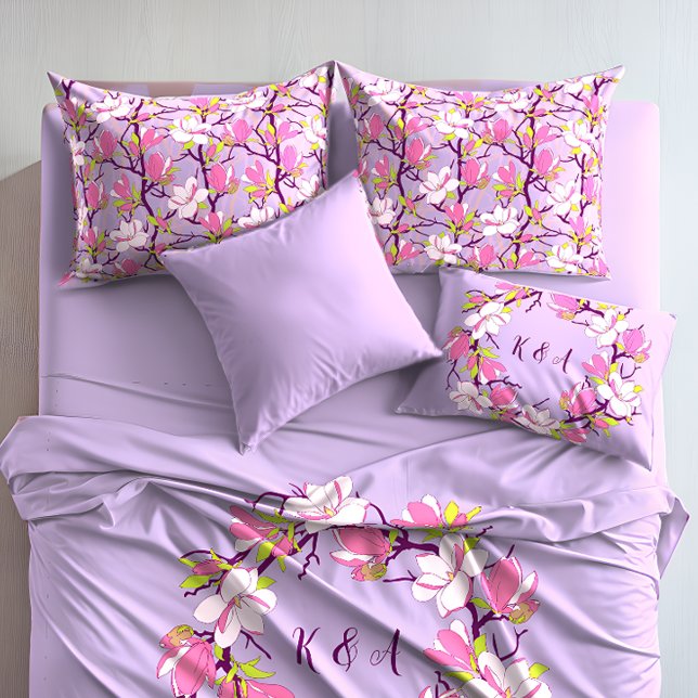 Housse D'oreillers Magnolia en fleurs, Coque Coussin standard (Blooming Magnolia, Standard Pillow Case)