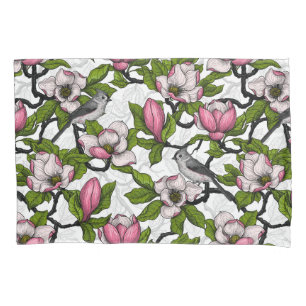 Housse D'oreillers Magnolia en floraison et tireur