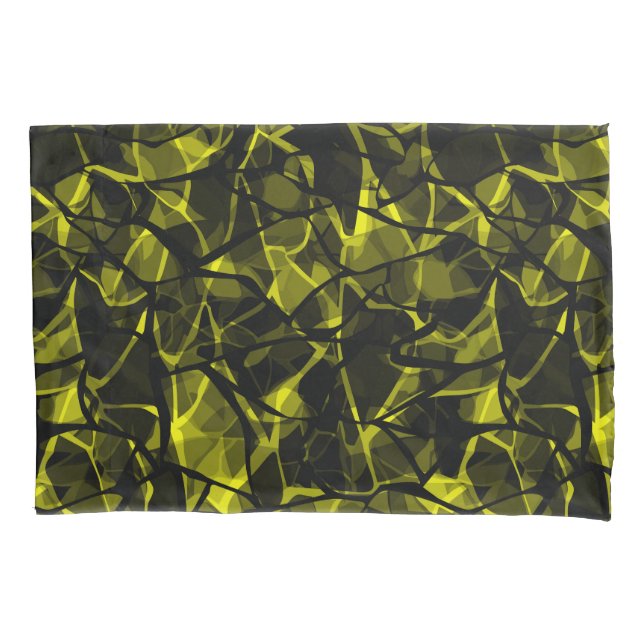 Housse D'oreillers Marbre abstrait noir vert brillant sans soudure (devant)