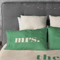 Mariage vert rétro moderne mr et mme