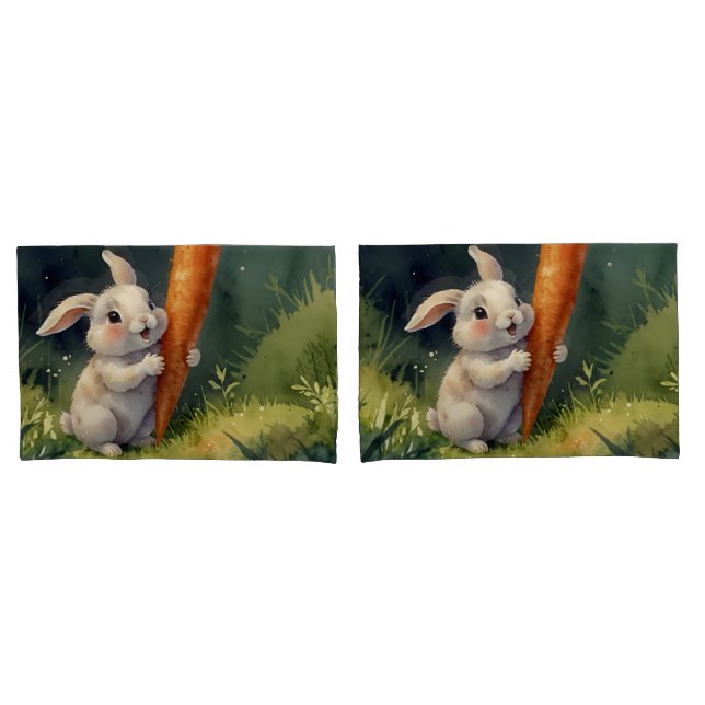 Housse D'oreillers Meadow Bunny Dreams : Coques de Coussins fantastiq (devant-Set)
