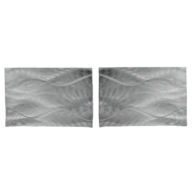 Housse D'oreillers Métal métallique Wavy Abstrait (devant-Set)