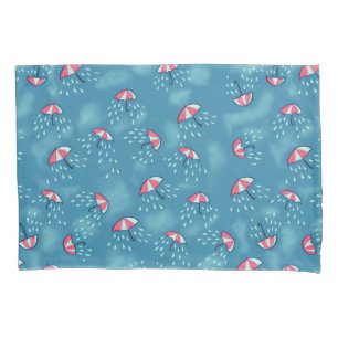 Housse D'oreillers Météo pluvieuse Parapluies amusantes