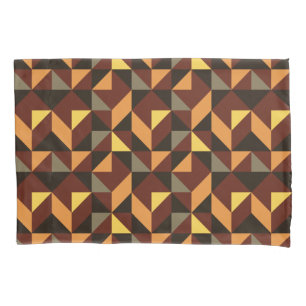 Housse D'oreillers Mi-siècle moderne Halloween Triangles semi-Carrés