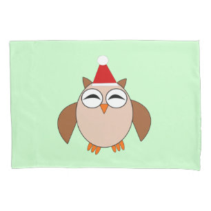 Housse D'oreillers Mignonne oreiller de hibou de Noël