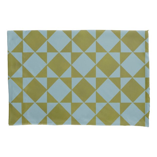 Housse D'oreillers Mint Pine Diamond Tile  (devant)