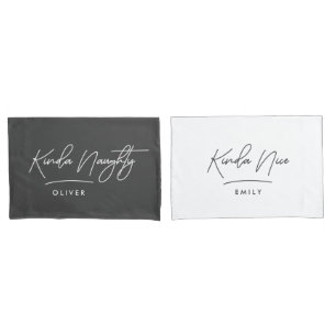 Housse D'oreillers Moderne minimaliste simple typographie naughty nic