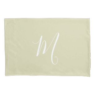 Housse D'oreillers Moderne Monogramme Solid Green