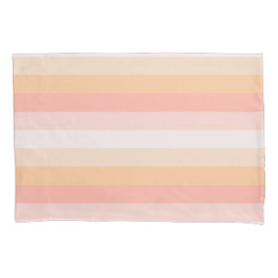 Housse D'oreillers Moderne rose vif rayé