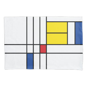 Housse D'oreillers Mondrian II Design d'Art Moderne Minimaliste De St