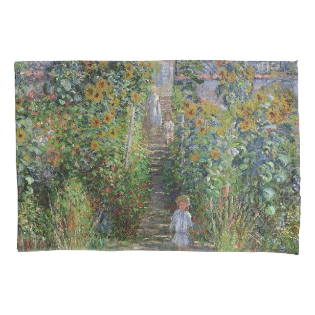 Housse D'oreillers Monet Garden Vetheuil Impressionim Peinture (devant)