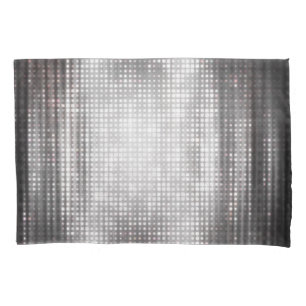 Housse D'oreillers Mosaïque brillante : Abstraite gris brillant.