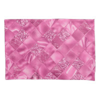 Motif à tissage Carré rose chaud