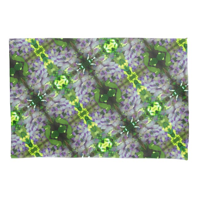 Housse D'oreillers Motif Abstrait de fleurs de glycine violette (devant)
