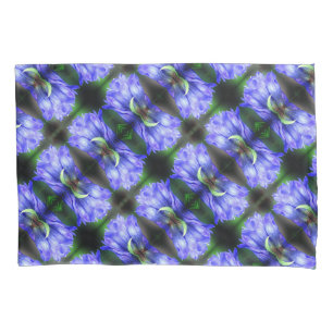 Housse D'oreillers Motif Abstrait de la Fleur Gentienne Bleue