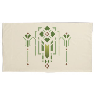 Housse D'oreillers Motif adoptif de pochoir de prairie de Hélène