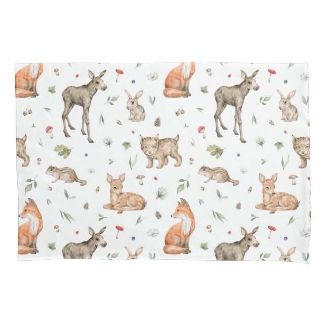 Housse D'oreillers Motif animal de bois mou (devant)
