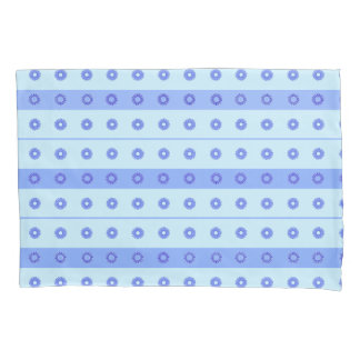 Housse D'oreillers Motif bleu clair Fleurs bleu foncé