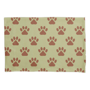 Housse D'oreillers motif Brown empreintes de pattes