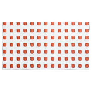 Housse D'oreillers Motif Carré orange