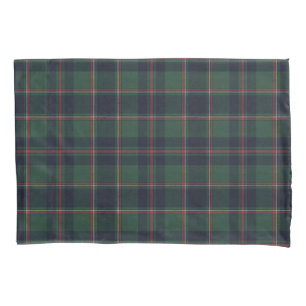Housse D'oreillers Motif carreaux classique bleu foncé rouge vert