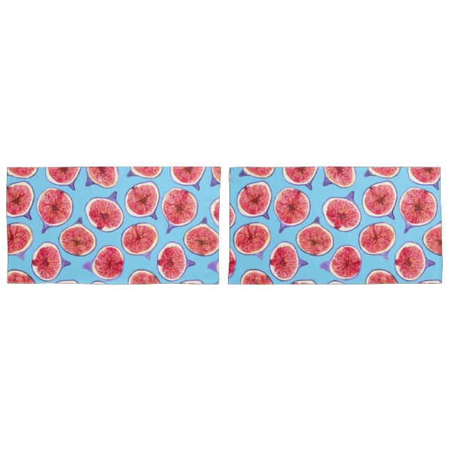 Housse D'oreillers Motif d'aquarelle des tranches de fibres (devant-Set)